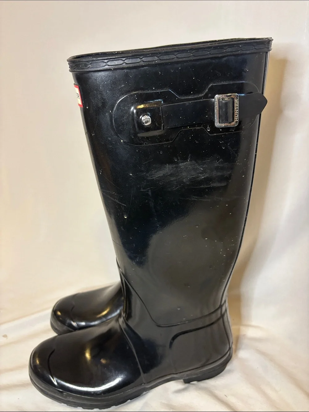 Hunter Women's Original Tall Gloss boots black women's 11